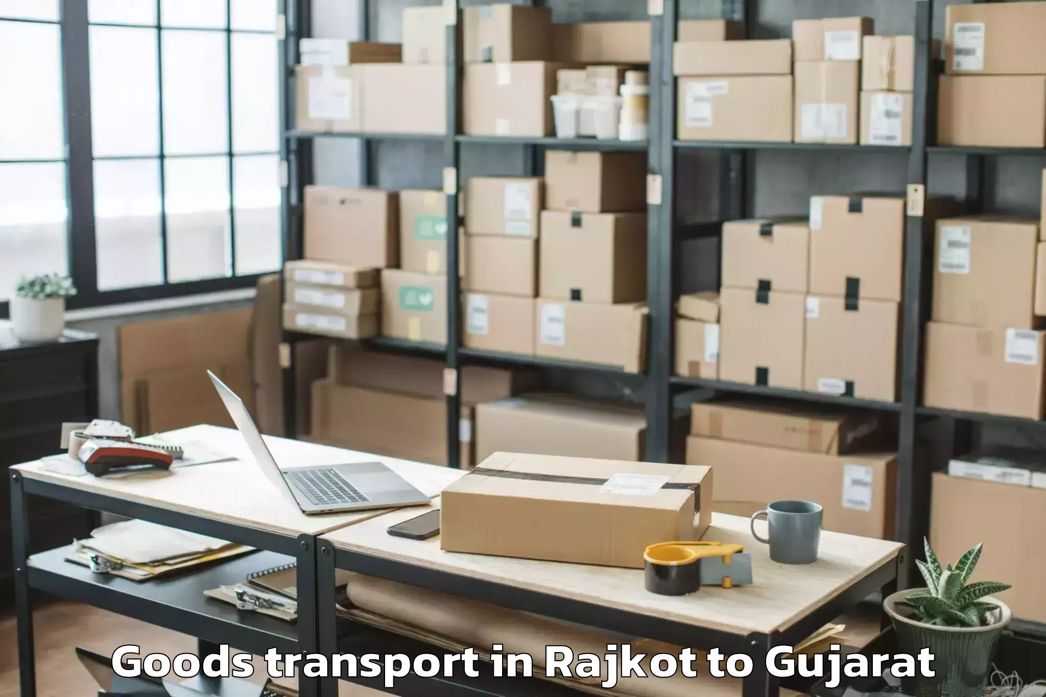 Easy Rajkot to Bhabhar Goods Transport Booking